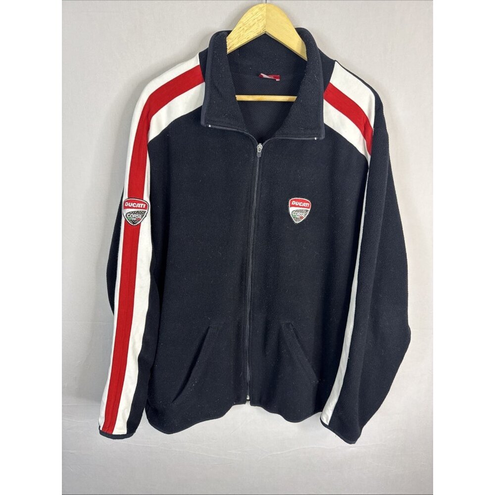 Ducati Corse Fleece Jacket XXL Black Racing Zip Track
